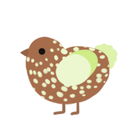 (unnamed), a brown and apple chicken with a speckle pattern