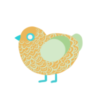 (unnamed), a honey and gluppy chicken with a double-lace pattern