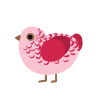 Valley, a rose and crimson chicken with a half-lace pattern