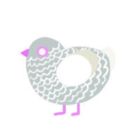 (unnamed), a silver and white chicken with a lace pattern