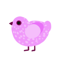 Pink Drink, a lavender chicken with a speckle pattern