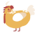 broken yolk, a honey and cream chicken with a neck-speckle pattern