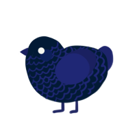 1 mod navy, a navy chicken with a lace pattern