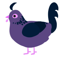 Bossa Pozza, a overcast and tumblr chicken with a neck-speckle pattern