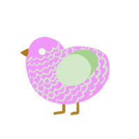 Cow Field, a lavender and gluppy chicken with a lace pattern