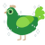 A viridian and grass chicken