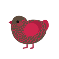 (unnamed), a bark and crimson chicken with a lace pattern