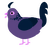 Pozza, a overcast and tumblr chicken with a neck-speckle pattern