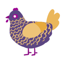 Morado, a overcast and honey chicken with a lace pattern