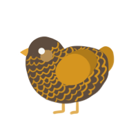 (unnamed), a bark and ochre chicken with a lace pattern