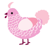 (unnamed), a pink and rose chicken with a lace pattern