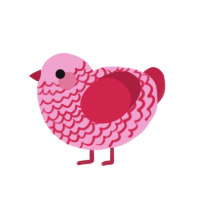 Strawberry Lemonade, a pink and crimson chicken with a lace pattern