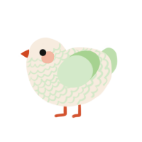 Mint Ice Cream, a cream and gluppy chicken with a lace pattern