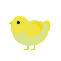 Lemon Soda, a lemon and yellow chicken with a head pattern