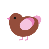 Chocolate Cake, a russet and pink chicken