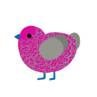 (unnamed), a fuchsia and ash chicken with a double-lace pattern