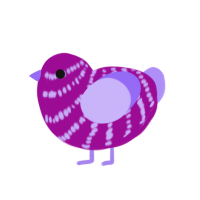 (unnamed), a plum and lilac chicken with a bar pattern