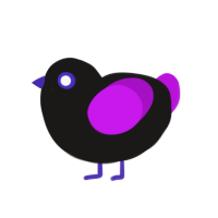 (unnamed), a sable and amethyst chicken