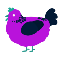 (unnamed), a amethyst and tumblr chicken with a neck-speckle pattern