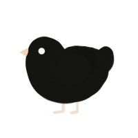 (unnamed), a black chicken with a half-lace pattern