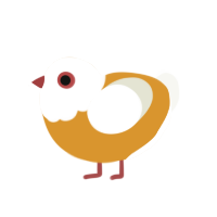 The Stranger, a cream and white chicken with a head pattern