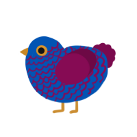 (unnamed), a ultramarine and wine chicken with a lace pattern