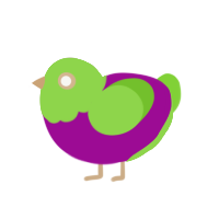 (unnamed), a plum and grass chicken with a head pattern