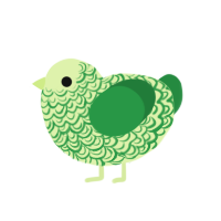 (unnamed), a apple and viridian chicken with a double-lace pattern