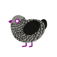 (unnamed), a ash and black chicken with a lace pattern