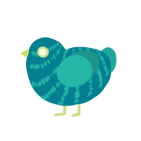 Gulf of Mexico, a sea and turquoise chicken with a bar pattern