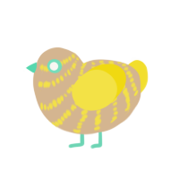 (unnamed), a beige and yellow chicken with a bar pattern