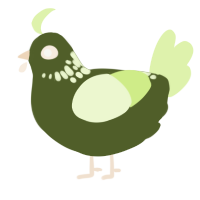 (unnamed), a olive and apple chicken with a neck-speckle pattern