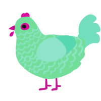 (unnamed), a spring and mint chicken with a lace pattern