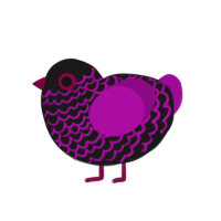 (unnamed), a sable and plum chicken with a lace pattern