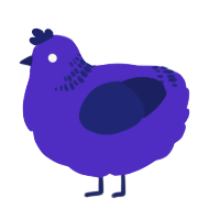 (unnamed), a indigo and navy chicken with a neck-band pattern