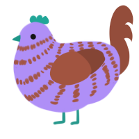 四面楚歌, a lilac and russet chicken with a bar pattern