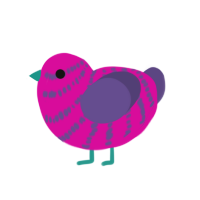 (unnamed), a fuchsia and overcast chicken with a bar pattern