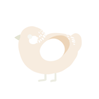 (unnamed), a cream chicken with a neck-band pattern