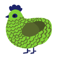 (unnamed), a grass and olive chicken with a lace pattern