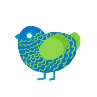 (unnamed), a sapphire and grass chicken with a lace pattern