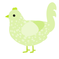 apple 1, a apple chicken with a speckle pattern