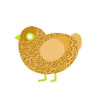 (unnamed), a ochre and honey chicken with a double-lace pattern