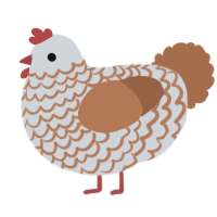 (unnamed), a mist and brown chicken with a lace pattern