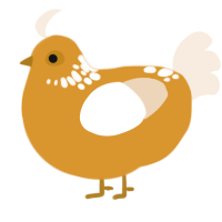 (unnamed), a orange and cream chicken with a neck-speckle pattern