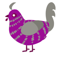 (unnamed), a plum and ash chicken with a bar pattern