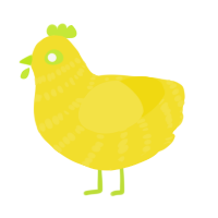 (unnamed), a yellow chicken with a bar pattern