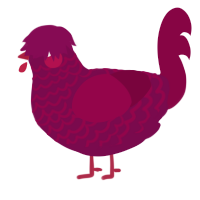 (unnamed), a wine and maroon chicken with a lace pattern