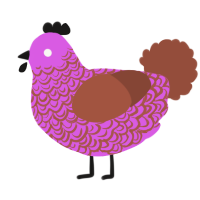 (unnamed), a orchid and russet chicken with a double-lace pattern