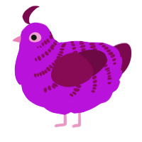 (unnamed), a amethyst and wine chicken with a half-bar pattern