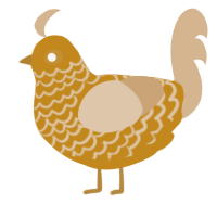 gold 4 mods, a ochre and beige chicken with a lace pattern